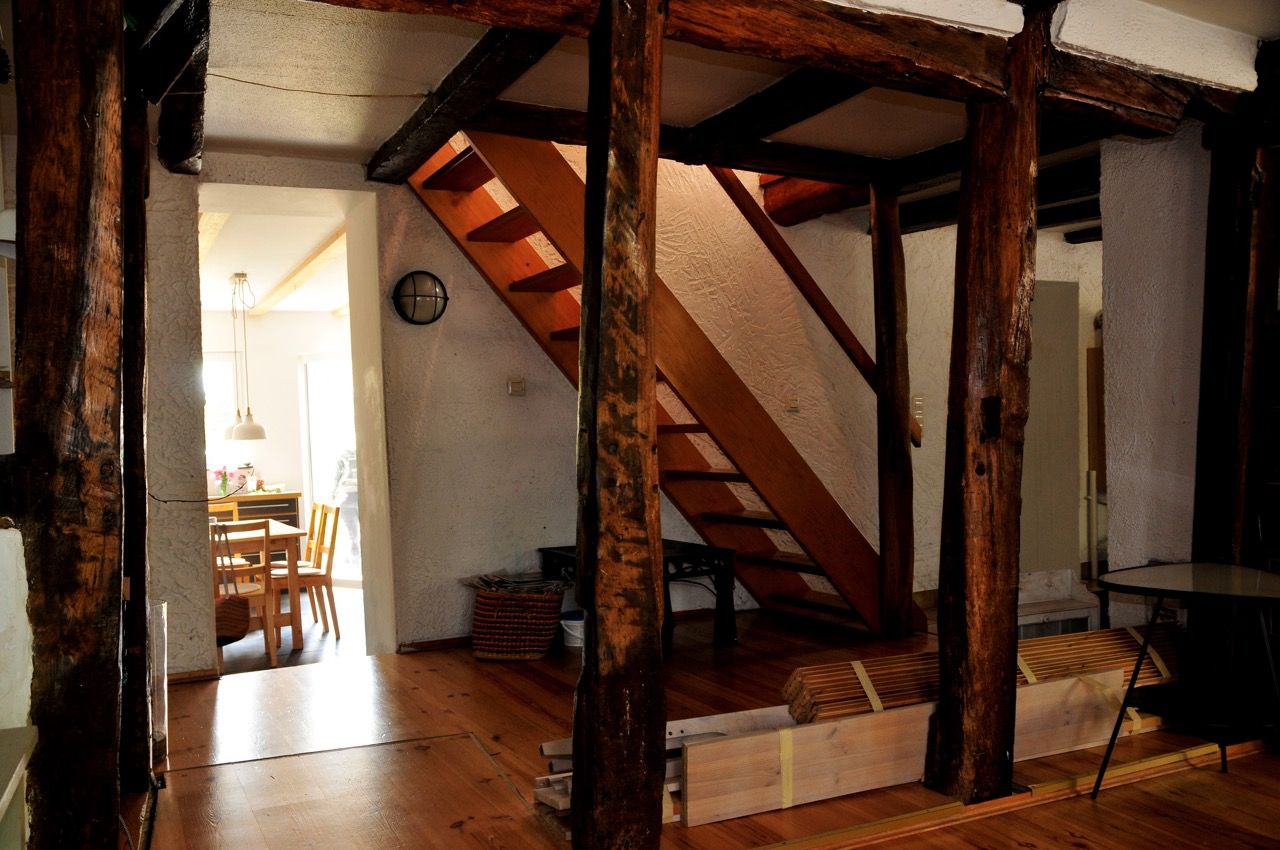 Historisches Fachwerkhaus mit moderner Erweiterung