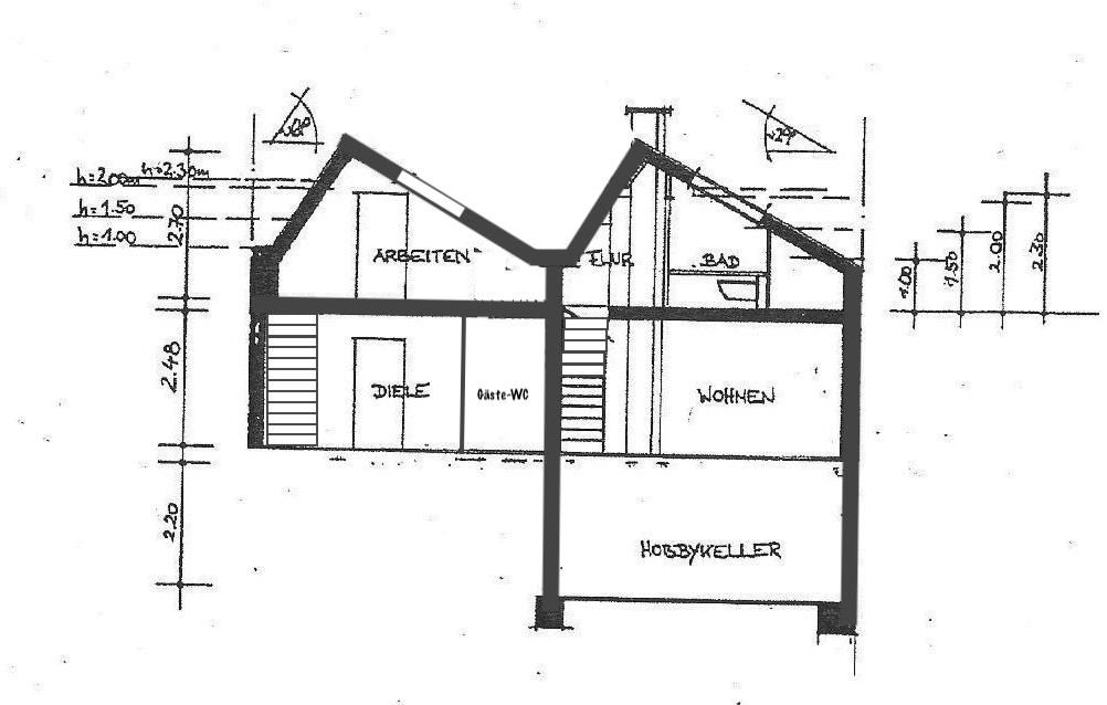 Lofthouse im Hof mit ausgebautem Sheddachgeschoss