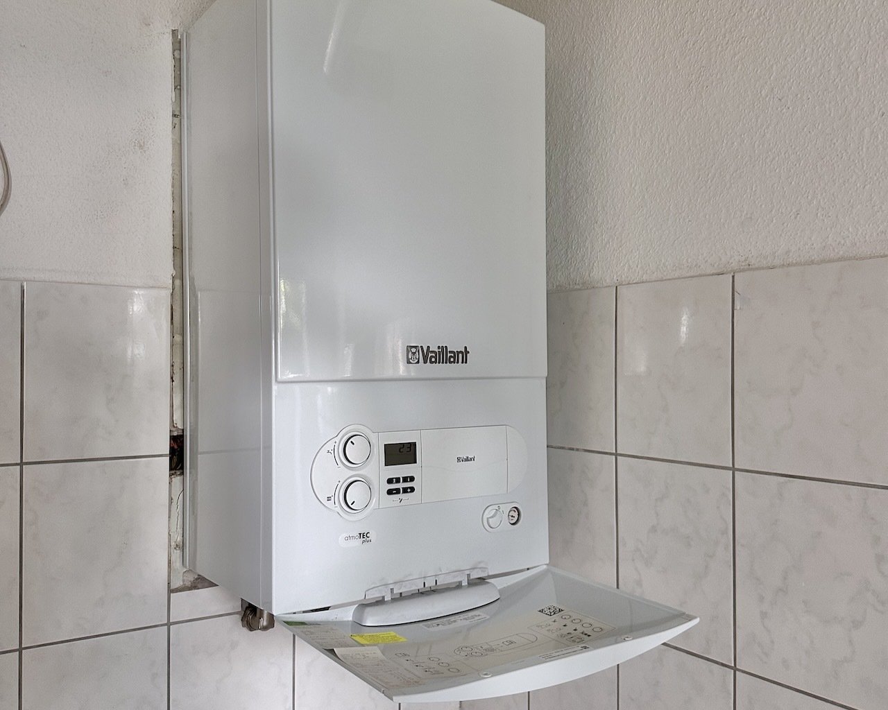 Gastherme mit Warmwasser