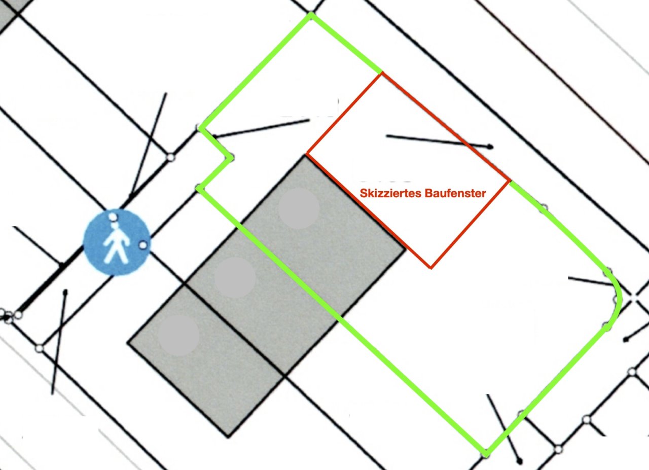 Skizze mit Grundstück Skizze mit Grundstück